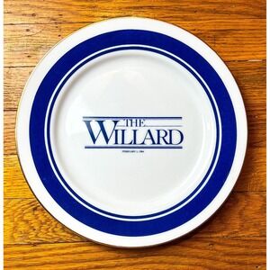The Willard Restaurant Ware Hotel Charger Plate Gold Rim Commemorative DC Vtg